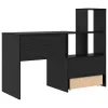 Asztal fiókkal Musta tammi 131.5 x 50 x 106.5 cm Faanyag