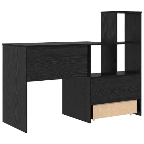 Asztal fiókkal Musta tammi 131.5 x 50 x 106.5 cm Faanyag
