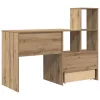 Asztal fiókkal kézműves tölgy 131.5 x 50 x 106.5 cm Faanyag