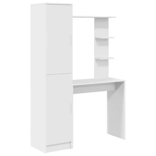 Tárolóval rendelkező íróasztal 2 pcs Fehér 78.5 x 37 x 154.5 cm
