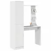 Tárolóval rendelkező íróasztal 2 pcs Fehér 78.5 x 37 x 154.5 cm