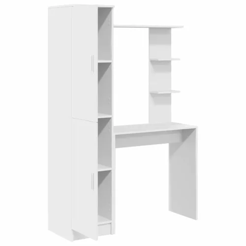 Tárolóval rendelkező íróasztal 2 pcs Fehér 78.5 x 37 x 154.5 cm