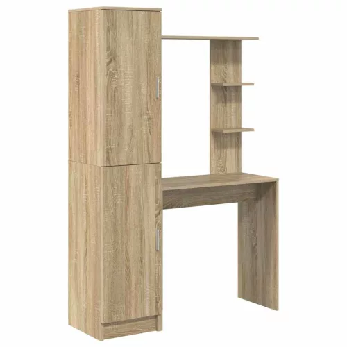 Tárolóval rendelkező íróasztal polcokkal 2 pcs Sonoma tölgy