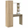 Tárolóval rendelkező íróasztal polcokkal 2 pcs Sonoma tölgy