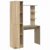 Tárolóval rendelkező íróasztal polcokkal 2 pcs Sonoma tölgy