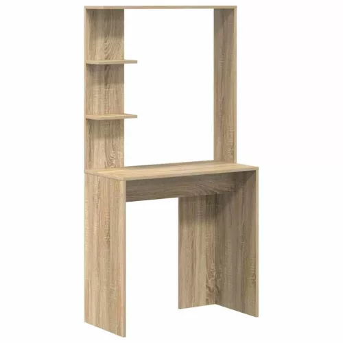 Tárolóval rendelkező íróasztal polcokkal 2 pcs Sonoma tölgy