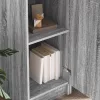 Tárolóval rendelkező íróasztal polcokkal 2 pcs Szürke sonoma