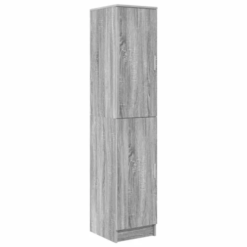 Tárolóval rendelkező íróasztal polcokkal 2 pcs Szürke sonoma