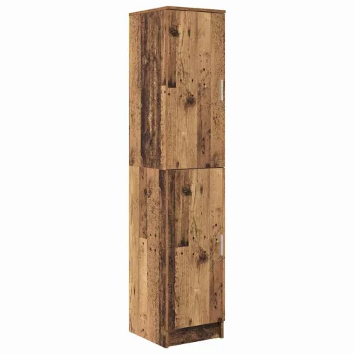 Tárolóval rendelkező íróasztal polcokkal ajtóval 2 pcs Öreg fa