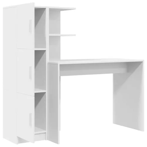 Tárolóval rendelkező íróasztal 2 pcs Fehér 102 x 50 x 124 cm