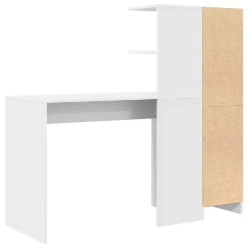 Tárolóval rendelkező íróasztal 2 pcs Fehér 102 x 50 x 124 cm
