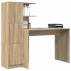 Tárolóval rendelkező íróasztal polcokkal 2 pcs Sonoma tölgy