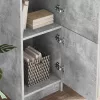 Tárolóval rendelkező íróasztal polcokkal 2 pcs Beton Szürke
