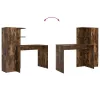 Tárolóval rendelkező íróasztal polcokkal 2 pcs Füstölt tölgy