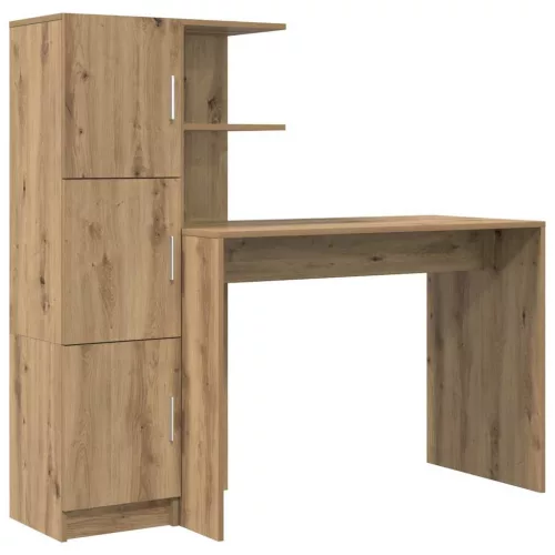 Tárolóval rendelkező íróasztal polcokkal 2 pcs kézműves tölgy