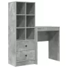 Tárolóval rendelkező íróasztal fiókkal 2 pcs Beton Szürke