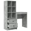 Tárolóval rendelkező íróasztal fiókkal 2 pcs Beton Szürke