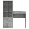 Tárolóval rendelkező íróasztal fiókkal 2 pcs Beton Szürke