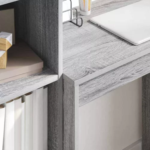 Tárolóval rendelkező íróasztal fiókkal 2 pcs Szürke sonoma