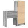 Tárolóval rendelkező íróasztal fiókkal 2 pcs Szürke sonoma