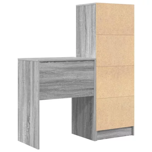 Tárolóval rendelkező íróasztal fiókkal 2 pcs Szürke sonoma