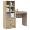 Tárolóval rendelkező íróasztal fiókkal 2 pcs Sonoma tölgy