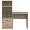 Tárolóval rendelkező íróasztal fiókkal 2 pcs Sonoma tölgy