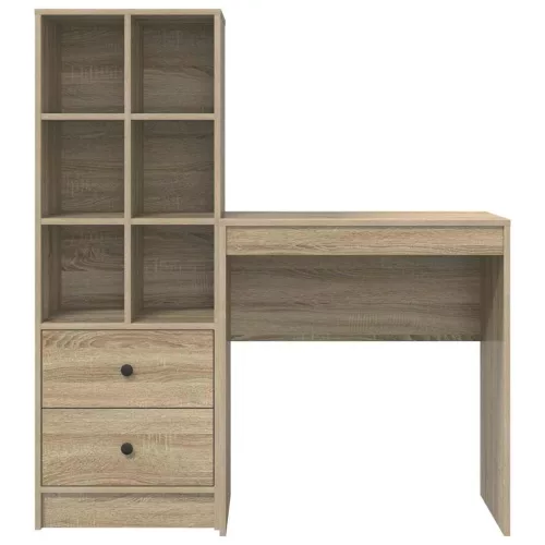 Tárolóval rendelkező íróasztal fiókkal 2 pcs Sonoma tölgy