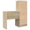 Tárolóval rendelkező íróasztal fiókkal 2 pcs Sonoma tölgy