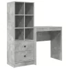 Tárolóval rendelkező íróasztal fiókkal 2 pcs Beton Szürke