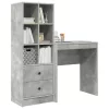 Tárolóval rendelkező íróasztal fiókkal 2 pcs Beton Szürke