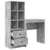 Tárolóval rendelkező íróasztal fiókkal 2 pcs Beton Szürke