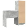 Tárolóval rendelkező íróasztal fiókkal 2 pcs Beton Szürke