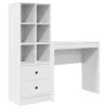 Tárolóval rendelkező íróasztal 2 pcs Fehér 80 x 40 x 76 cm