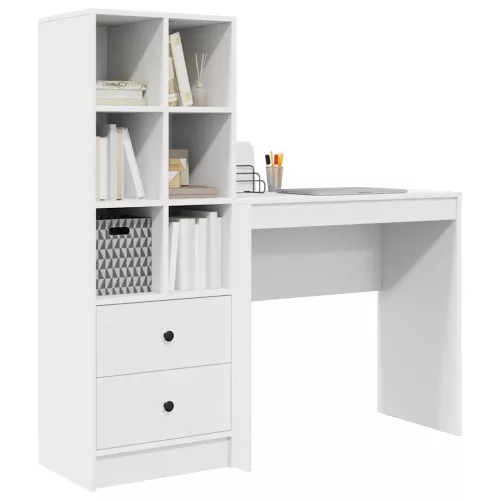 Tárolóval rendelkező íróasztal 2 pcs Fehér 80 x 40 x 76 cm