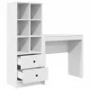 Tárolóval rendelkező íróasztal 2 pcs Fehér 80 x 40 x 76 cm