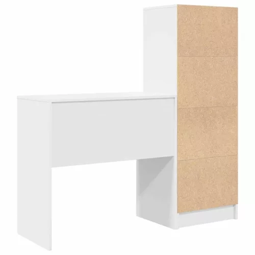 Tárolóval rendelkező íróasztal 2 pcs Fehér 80 x 40 x 76 cm