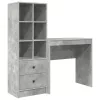 Tárolóval rendelkező íróasztal fiókkal 2 pcs Beton Szürke