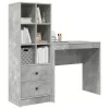 Tárolóval rendelkező íróasztal fiókkal 2 pcs Beton Szürke