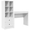 Tárolóval rendelkező íróasztal 2 pcs Fehér 90 x 40 x 76 cm