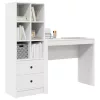 Tárolóval rendelkező íróasztal 2 pcs Fehér 90 x 40 x 76 cm