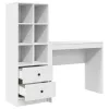 Tárolóval rendelkező íróasztal 2 pcs Fehér 90 x 40 x 76 cm