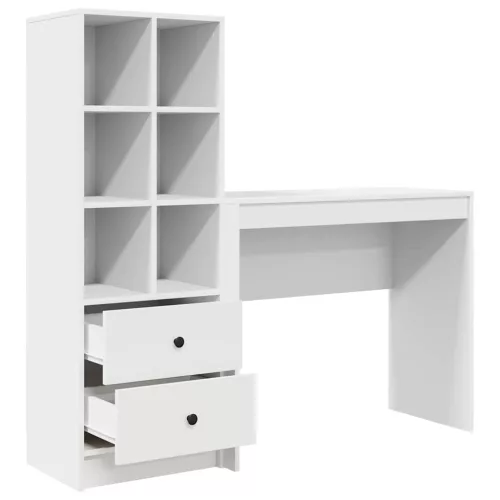Tárolóval rendelkező íróasztal 2 pcs Fehér 90 x 40 x 76 cm