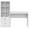 Tárolóval rendelkező íróasztal 2 pcs Fehér 90 x 40 x 76 cm