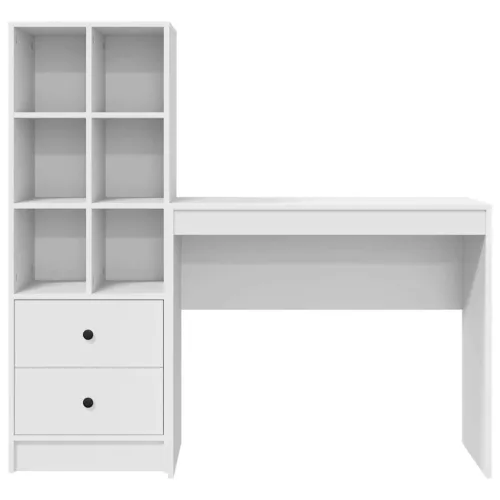 Tárolóval rendelkező íróasztal 2 pcs Fehér 90 x 40 x 76 cm