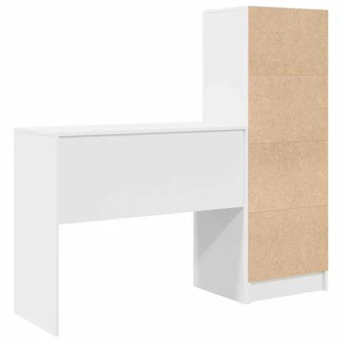 Tárolóval rendelkező íróasztal 2 pcs Fehér 90 x 40 x 76 cm