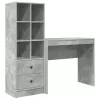 Tárolóval rendelkező íróasztal fiókkal 2 pcs Beton Szürke