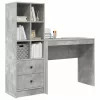 Tárolóval rendelkező íróasztal fiókkal 2 pcs Beton Szürke