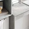 Tárolóval rendelkező íróasztal fiókkal 2 pcs Beton Szürke