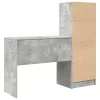 Tárolóval rendelkező íróasztal fiókkal 2 pcs Beton Szürke